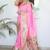 Pink woven design zari paithani silk saree saree with unstitched blouse