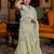 Sea green girls saree with blouse