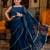 Teal girls embroidered gotta patti ready to wear saree