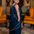 Teal girls embroidered gotta patti ready to wear saree