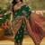 Green woven design saree with unstitched blouse