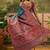 Blue woven design saree with unstitched blouse