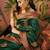 Green woven design saree with unstitched blouse