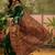 Green woven design saree with unstitched blouse