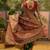 Green woven design saree with unstitched blouse