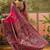 Pink woven design saree with unstitched blouse