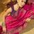 Pink woven design saree with unstitched blouse