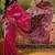 Pink woven design saree with unstitched blouse