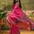 Pink woven design saree with unstitched blouse