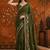 Olive embellished embroidered  georgette saree