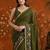 Olive embellished embroidered  georgette saree