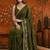 Olive embellished embroidered  georgette saree