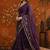 Purple embellished  georgette saree