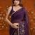 Purple embellished  georgette saree