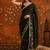 Black embellished embroidered  georgette saree