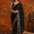 Black embellished embroidered  georgette saree