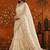 Off white embellished embroidered  georgette saree