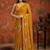 Mustard embellished embroidered  georgette saree
