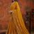 Mustard embellished embroidered  georgette saree