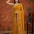 Mustard embellished embroidered  georgette saree