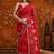 Red embellished embroidered  georgette saree