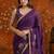Purple floral  georgette saree