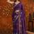 Purple floral  georgette saree