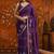 Purple floral  georgette saree