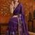 Purple floral  georgette saree