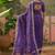 Purple bandhani printed  chiffon embellished border saree  & unstitched blouse piece