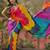 Yellow bandhani printed saree with embellished border and blouse piece