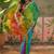 Pink womens multi  chiffon bandhani unstitched blouse piece & sarees