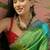 Pink womens multi  chiffon bandhani unstitched blouse piece & sarees