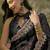 Black womens black  chiffon bandhani unstitched blouse piece & sarees