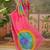 Pink womens pink  chiffon bandhani unstitched blouse piece & sarees