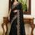 Black embroidered sarees blouse piece
