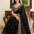 Black embroidered sarees blouse piece