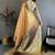 Gold ethnic motifs zari silk blend heavy work kanjeevaram saree
