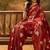 Maroon woven design banarasi saree with blouse piece