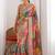 Multicolor ethnic motifs sequinned  chiffon designer saree