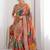 Multicolor ethnic motifs sequinned  chiffon designer saree