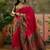 Magenta position printed zari weaving saree with contrast blouse piece