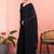 Black ethnic embroidered festive wear saree with matching blouse