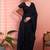 Black ethnic embroidered festive wear saree with matching blouse