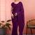 Purple ethnic embroidered festive wear saree with matching blouse