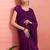 Purple ethnic embroidered festive wear saree with matching blouse