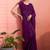 Purple ethnic embroidered festive wear saree with matching blouse