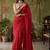 Red  cotton handloom khadi saree