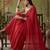 Red  cotton handloom khadi saree