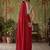 Red  cotton handloom khadi saree